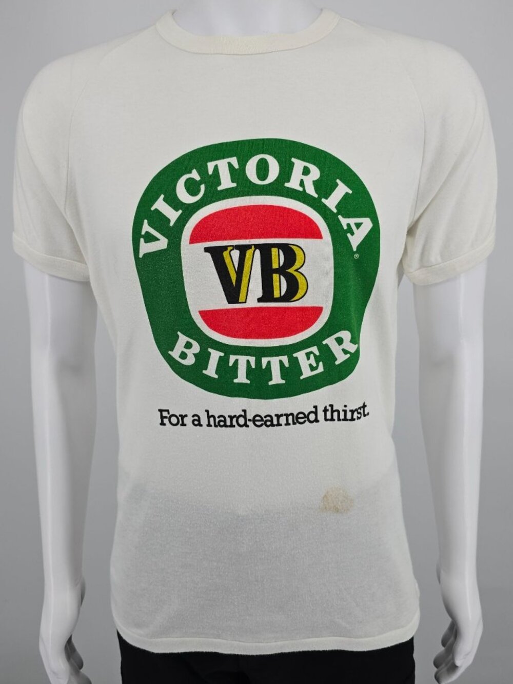 Vintage 1980s Mascot Sportswear Victoria Bitter Australian Beer T-Shirt (L)